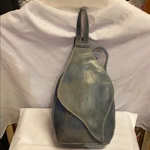 Moroccan Leather Crossbody Backpack